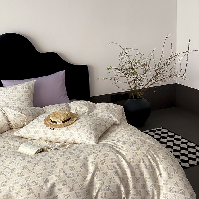 91家纺网 家纺一手货源 找家纺 （总）时光里 2025新款A类全棉双层纱复古花卉色单品与套件