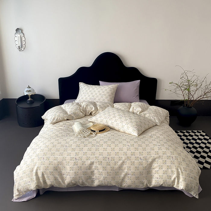 时光里 2025新款A类全棉双层纱复古花卉色单品与套件 花裳