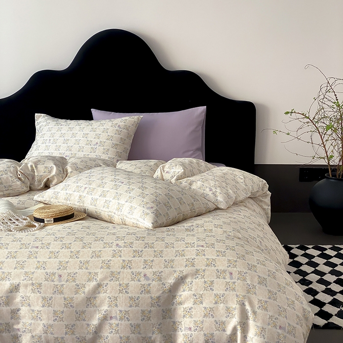 91家纺网 家纺一手货源 找家纺 时光里 2025新款A类全棉双层纱复古花卉色单品与套件 花裳