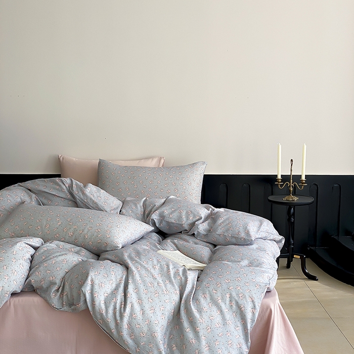 91家纺网 家纺一手货源 找家纺 时光里 2025新款A类全棉双层纱复古花卉色单品与套件 山岚绮梦