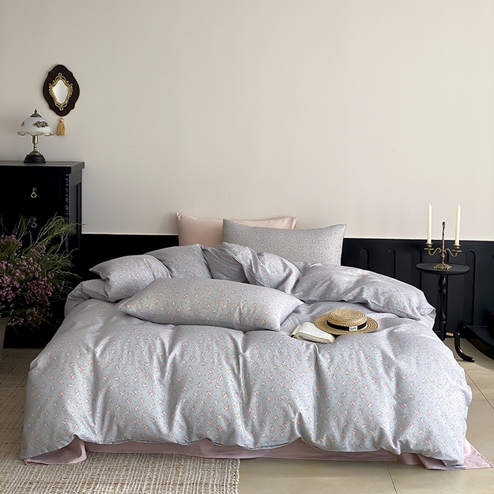 时光里 2025新款A类全棉双层纱复古花卉色单品与套件 山岚绮梦