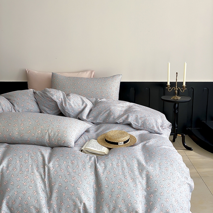 91家纺网 家纺一手货源 找家纺 时光里 2025新款A类全棉双层纱复古花卉色单品与套件 山岚绮梦