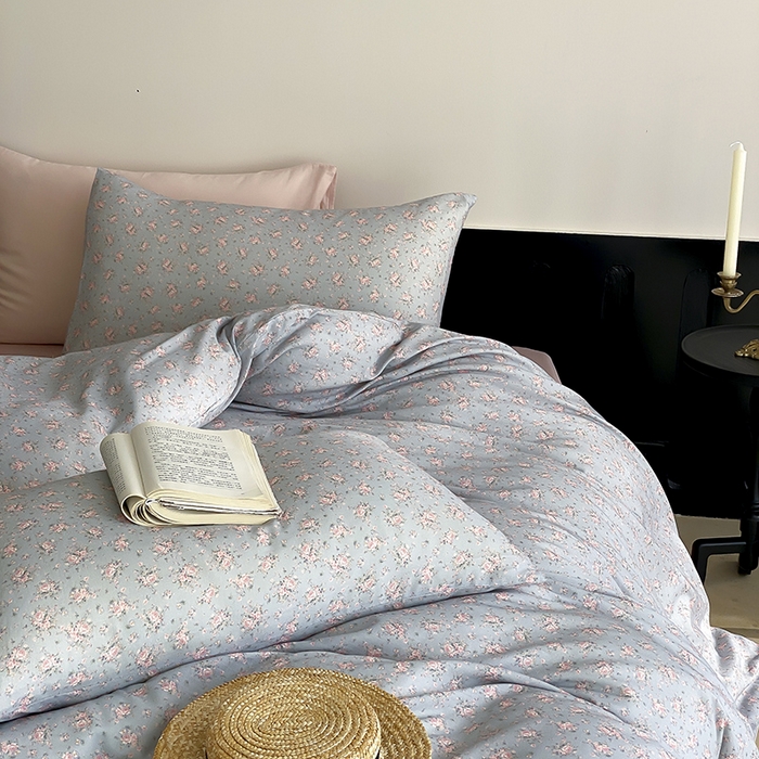91家纺网 家纺一手货源 找家纺 时光里 2025新款A类全棉双层纱复古花卉色单品与套件 山岚绮梦
