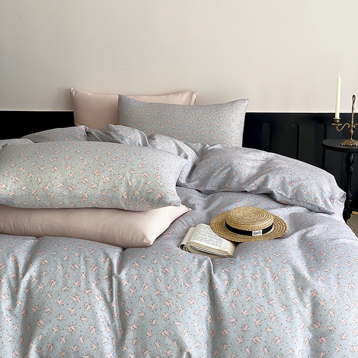 91家纺网 家纺一手货源 找家纺 时光里 2025新款A类全棉双层纱复古花卉色单品与套件 山岚绮梦