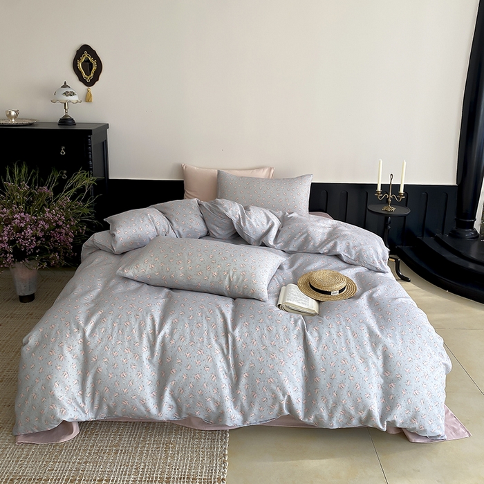 91家纺网 家纺一手货源 找家纺 时光里 2025新款A类全棉双层纱复古花卉色单品与套件 山岚绮梦