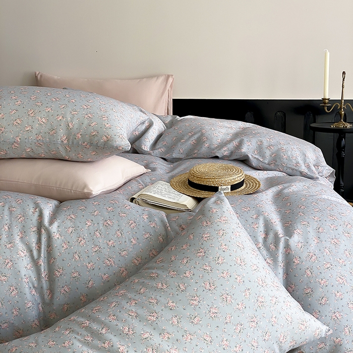 91家纺网 家纺一手货源 找家纺 时光里 2025新款A类全棉双层纱复古花卉色单品与套件 山岚绮梦