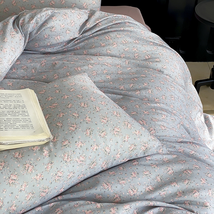 91家纺网 家纺一手货源 找家纺 时光里 2025新款A类全棉双层纱复古花卉色单品与套件 山岚绮梦