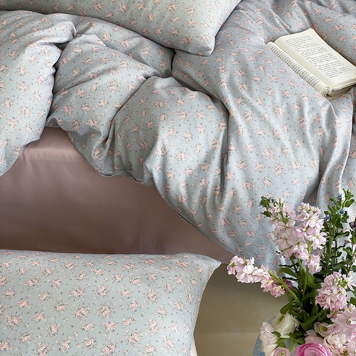 91家纺网 家纺一手货源 找家纺 时光里 2025新款A类全棉双层纱复古花卉色单品与套件 山岚绮梦