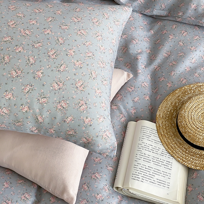 91家纺网 家纺一手货源 找家纺 时光里 2025新款A类全棉双层纱复古花卉色单品与套件 山岚绮梦