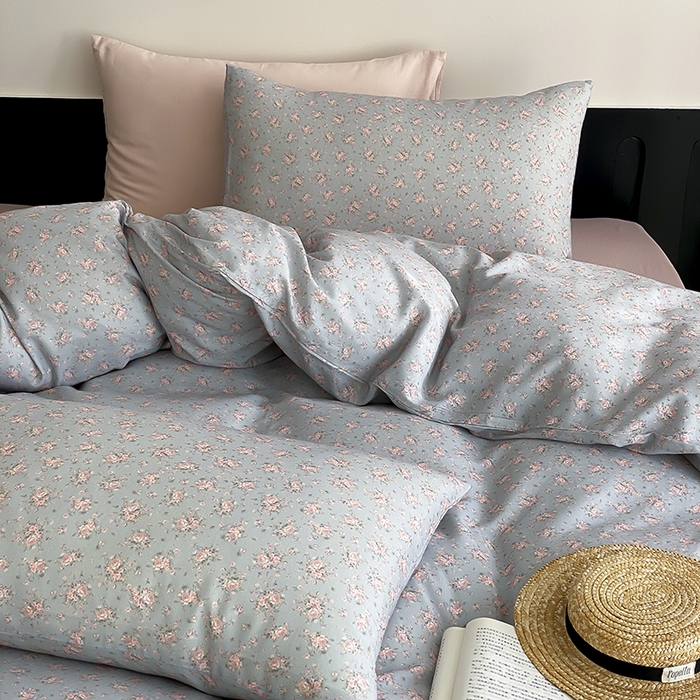 91家纺网 家纺一手货源 找家纺 时光里 2025新款A类全棉双层纱复古花卉色单品与套件 山岚绮梦