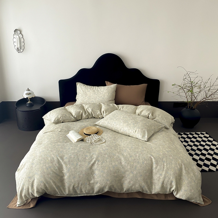 时光里 2025新款A类全棉双层纱复古花卉色单品与套件 花与浔