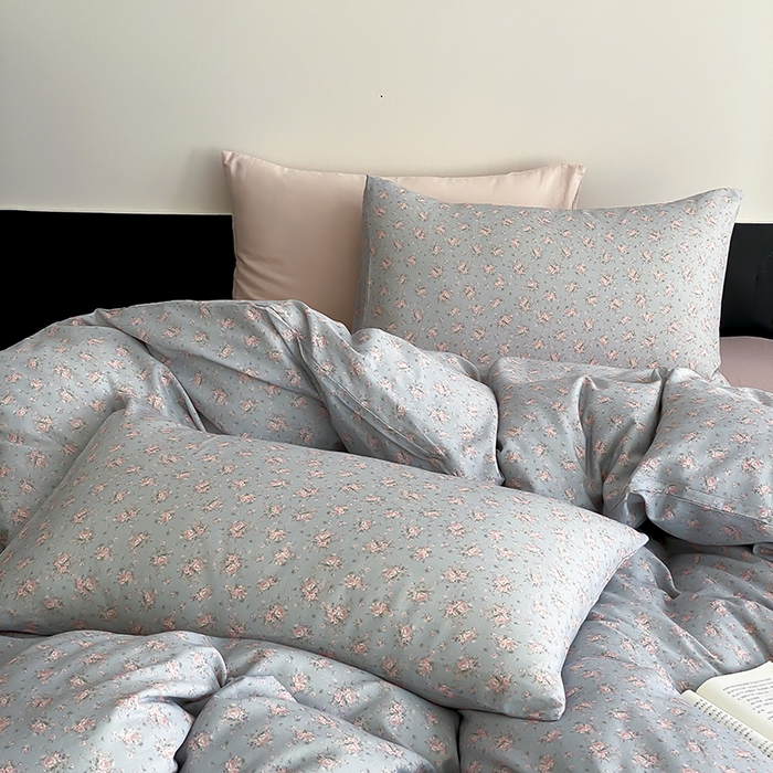 91家纺网 家纺一手货源 找家纺 时光里 2025新款A类全棉双层纱复古花卉色单品与套件 山岚绮梦