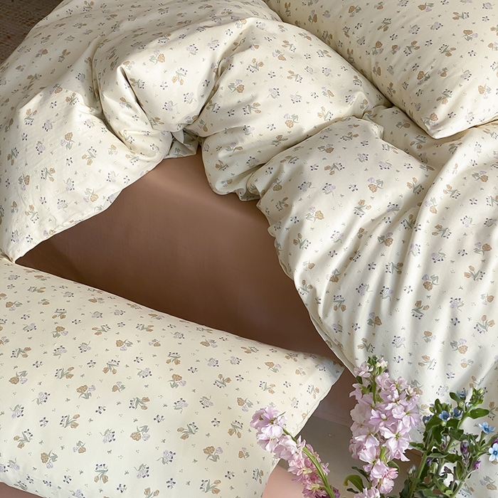 91家纺网 家纺一手货源 找家纺 时光里 2025新款A类全棉双层纱复古花卉色单品与套件 岁月静好-绿