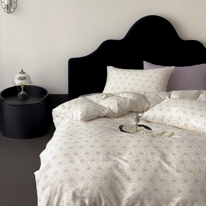 91家纺网 家纺一手货源 找家纺 时光里 2025新款A类全棉双层纱复古花卉色单品与套件 禧容