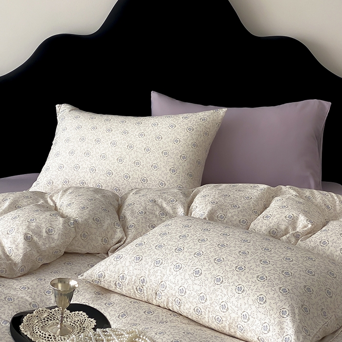 91家纺网 家纺一手货源 找家纺 时光里 2025新款A类全棉双层纱复古花卉色单品与套件 禧容