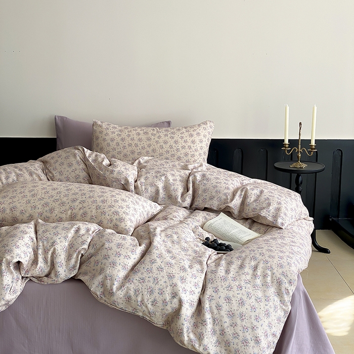 91家纺网 家纺一手货源 找家纺 时光里 2025新款A类全棉双层纱复古花卉色单品与套件 绮梦