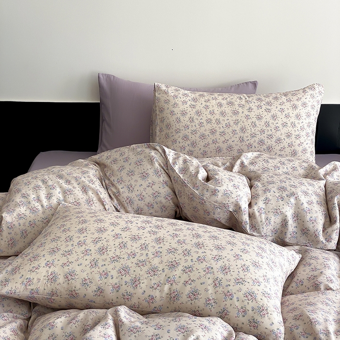 91家纺网 家纺一手货源 找家纺 时光里 2025新款A类全棉双层纱复古花卉色单品与套件 绮梦