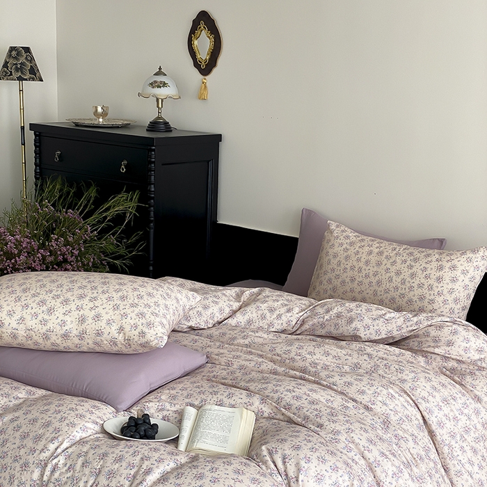 91家纺网 家纺一手货源 找家纺 时光里 2025新款A类全棉双层纱复古花卉色单品与套件 绮梦