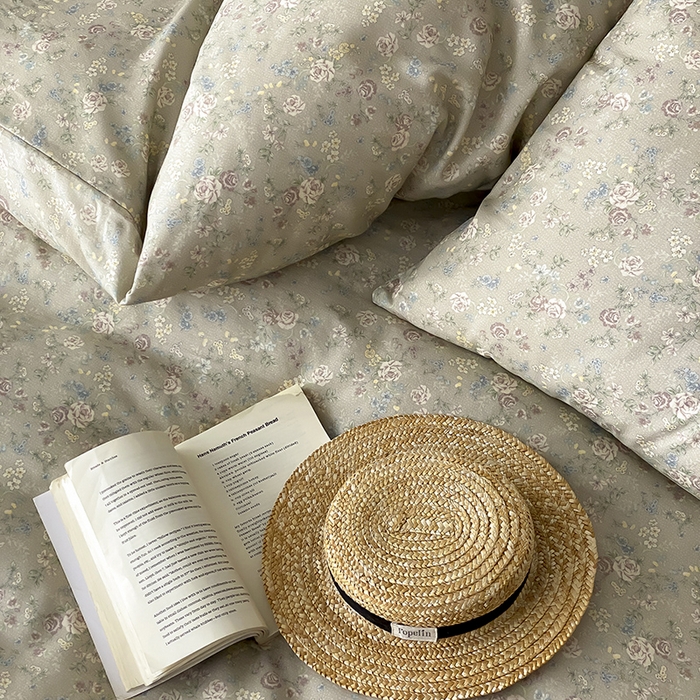 91家纺网 家纺一手货源 找家纺 时光里 2025新款A类全棉双层纱复古花卉色单品与套件 花与浔