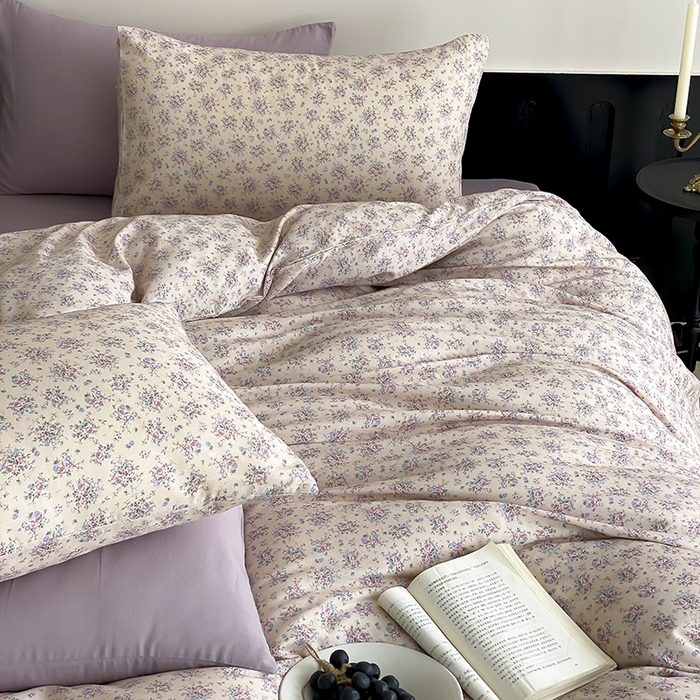 91家纺网 家纺一手货源 找家纺 时光里 2025新款A类全棉双层纱复古花卉色单品与套件 绮梦