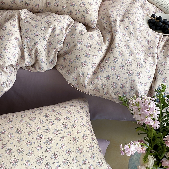 91家纺网 家纺一手货源 找家纺 时光里 2025新款A类全棉双层纱复古花卉色单品与套件 绮梦