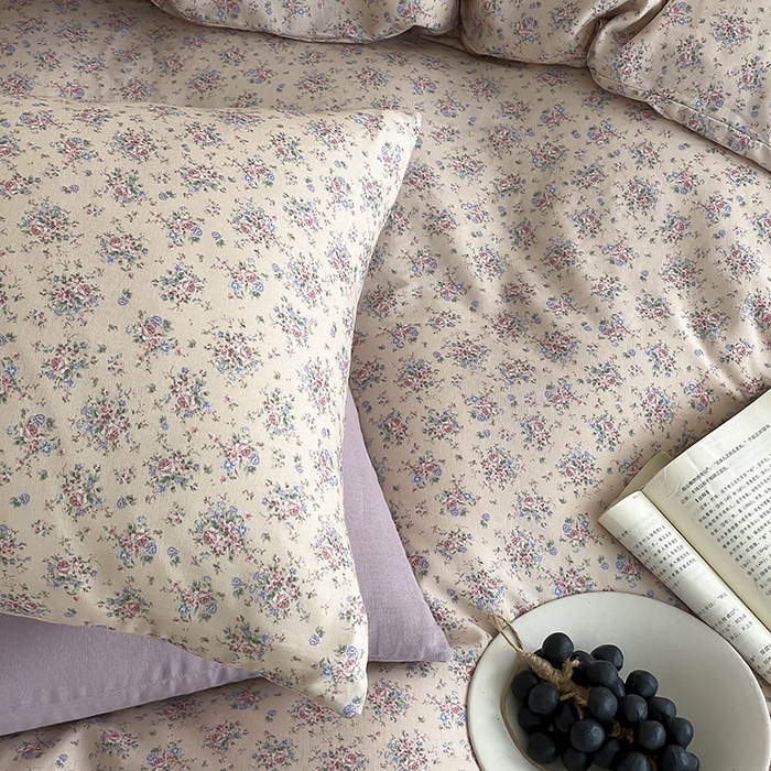 91家纺网 家纺一手货源 找家纺 时光里 2025新款A类全棉双层纱复古花卉色单品与套件 绮梦