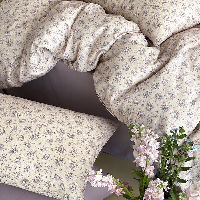 91家纺网 家纺一手货源 找家纺 时光里 2025新款A类全棉双层纱复古花卉色单品与套件 绮梦