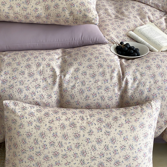 91家纺网 家纺一手货源 找家纺 时光里 2025新款A类全棉双层纱复古花卉色单品与套件 绮梦