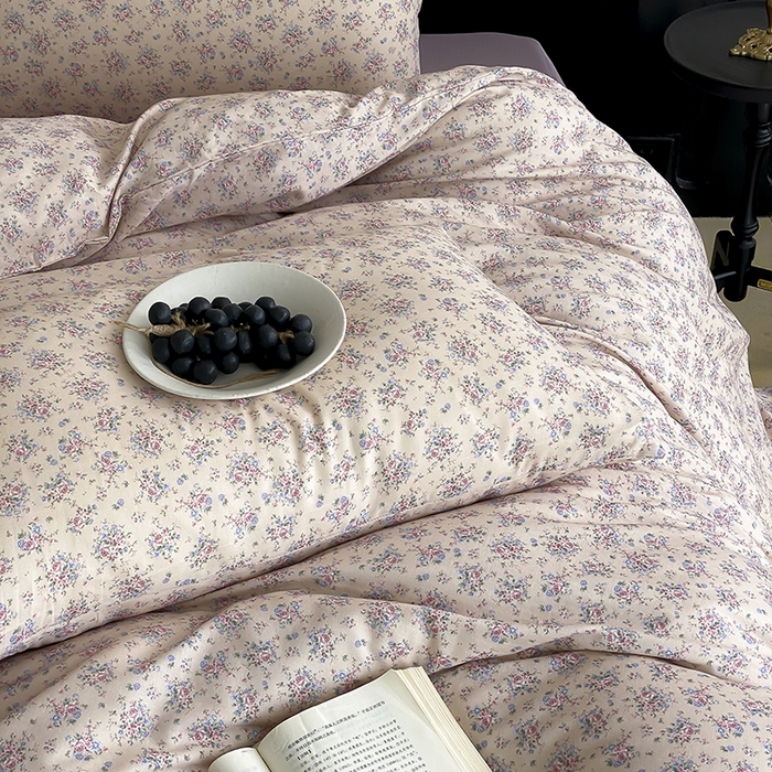 91家纺网 家纺一手货源 找家纺 时光里 2025新款A类全棉双层纱复古花卉色单品与套件 绮梦