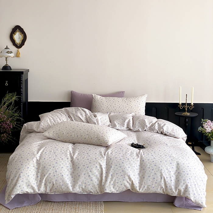 91家纺网 家纺一手货源 找家纺 （总）时光里 2025新款A类全棉双层纱复古花卉色单品与套件