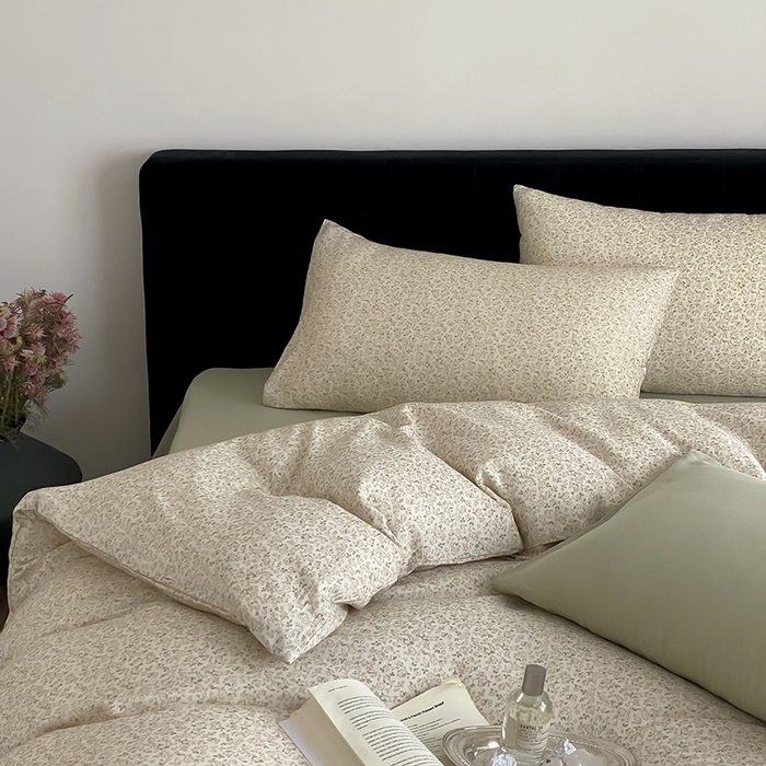 91家纺网 家纺一手货源 找家纺 （总）时光里 2025新款双层纱复古风色系列单品与套件