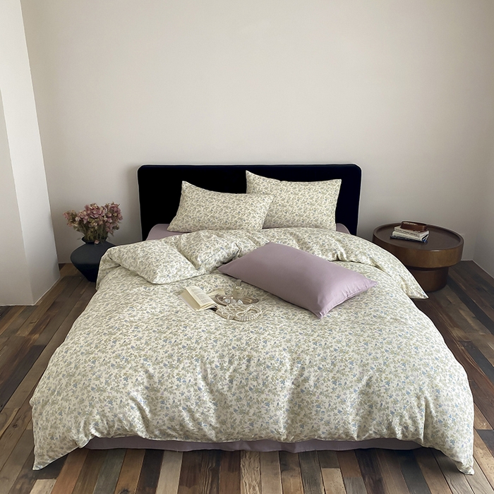 91家纺网 家纺一手货源 找家纺 （总）时光里 2025新款双层纱复古风色系列单品与套件