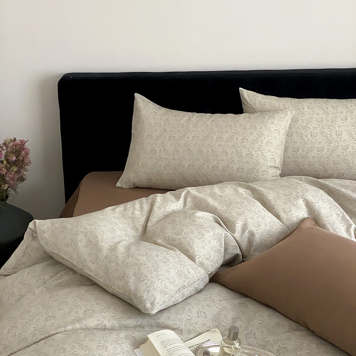 91家纺网 家纺一手货源 找家纺 时光里 2025新款双层纱复古风色系列单品与套件 芙伊-绿