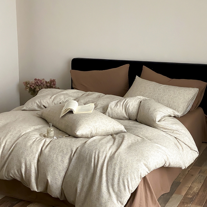 91家纺网 家纺一手货源 找家纺 时光里 2025新款双层纱复古风色系列单品与套件 芙伊-绿