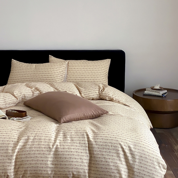 91家纺网 家纺一手货源 找家纺 时光里 2025新款双层纱复古风色系列单品与套件 林间