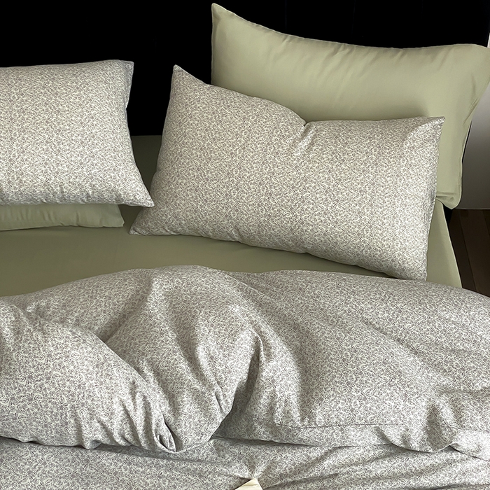 91家纺网 家纺一手货源 找家纺 时光里 2025新款双层纱复古风色系列单品与套件 惜花涧-绿