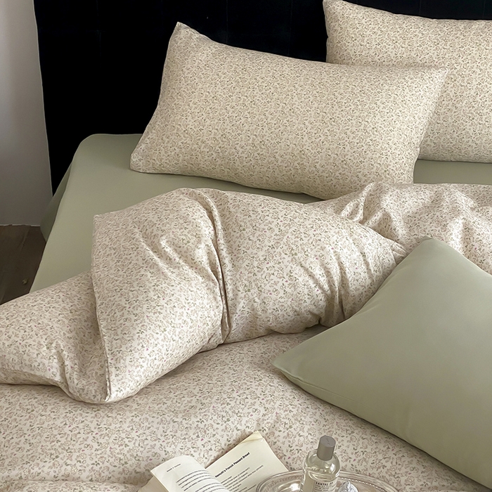 91家纺网 家纺一手货源 找家纺 时光里 2025新款双层纱复古风色系列单品与套件 黛西