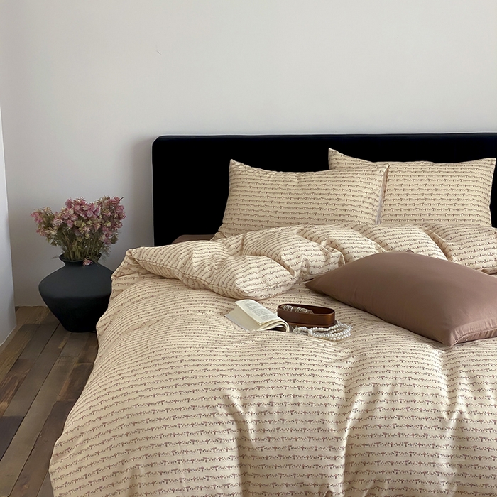 91家纺网 家纺一手货源 找家纺 时光里 2025新款双层纱复古风色系列单品与套件 林间