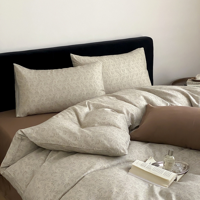 91家纺网 家纺一手货源 找家纺 时光里 2025新款双层纱复古风色系列单品与套件 芙伊-绿