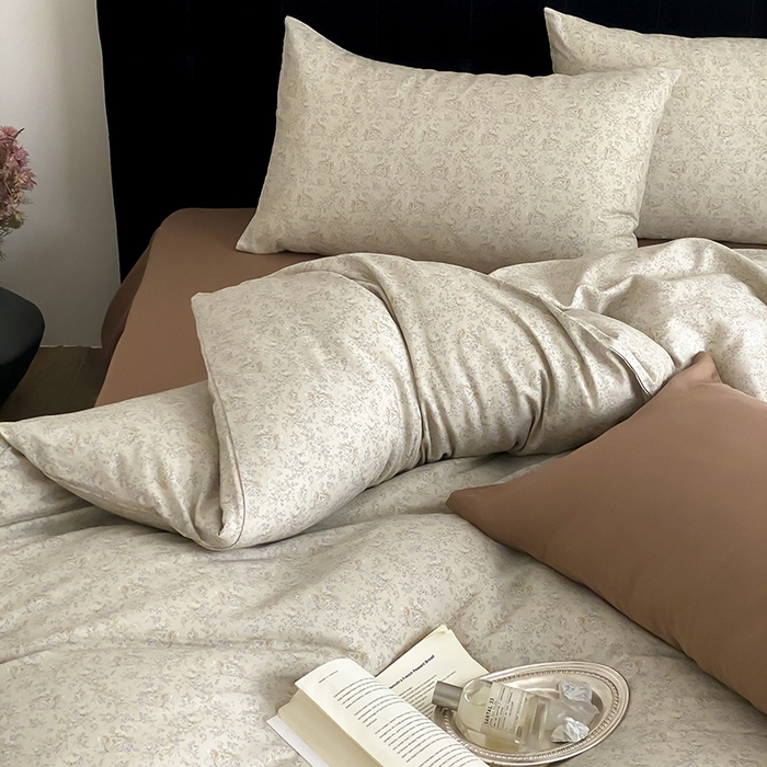 91家纺网 家纺一手货源 找家纺 时光里 2025新款双层纱复古风色系列单品与套件 芙伊-绿