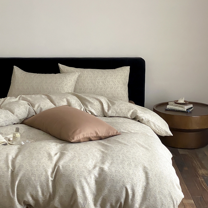 91家纺网 家纺一手货源 找家纺 时光里 2025新款双层纱复古风色系列单品与套件 芙伊-绿