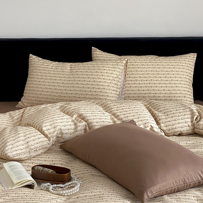 91家纺网 家纺一手货源 找家纺 时光里 2025新款双层纱复古风色系列单品与套件 林间