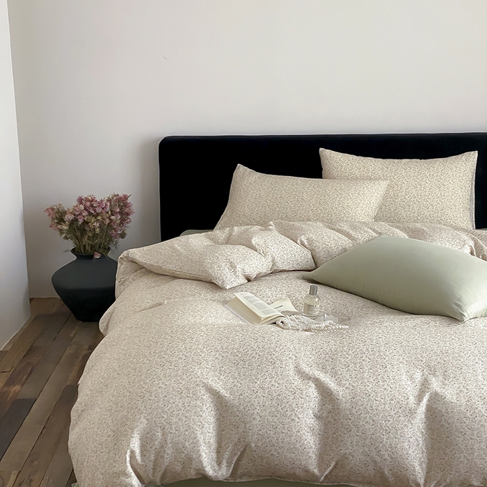 91家纺网 家纺一手货源 找家纺 时光里 2025新款双层纱复古风色系列单品与套件 黛西