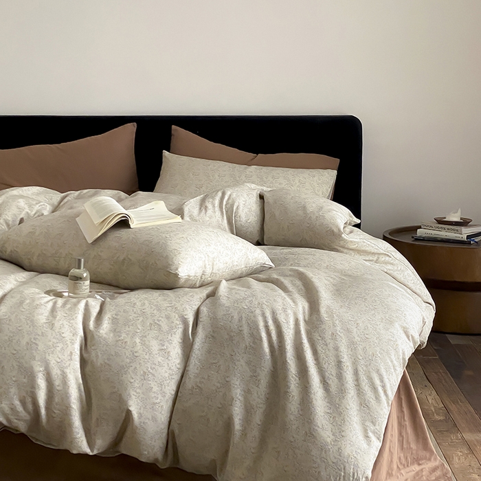 91家纺网 家纺一手货源 找家纺 时光里 2025新款双层纱复古风色系列单品与套件 芙伊-绿