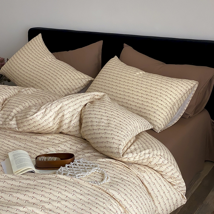 91家纺网 家纺一手货源 找家纺 时光里 2025新款双层纱复古风色系列单品与套件 林间