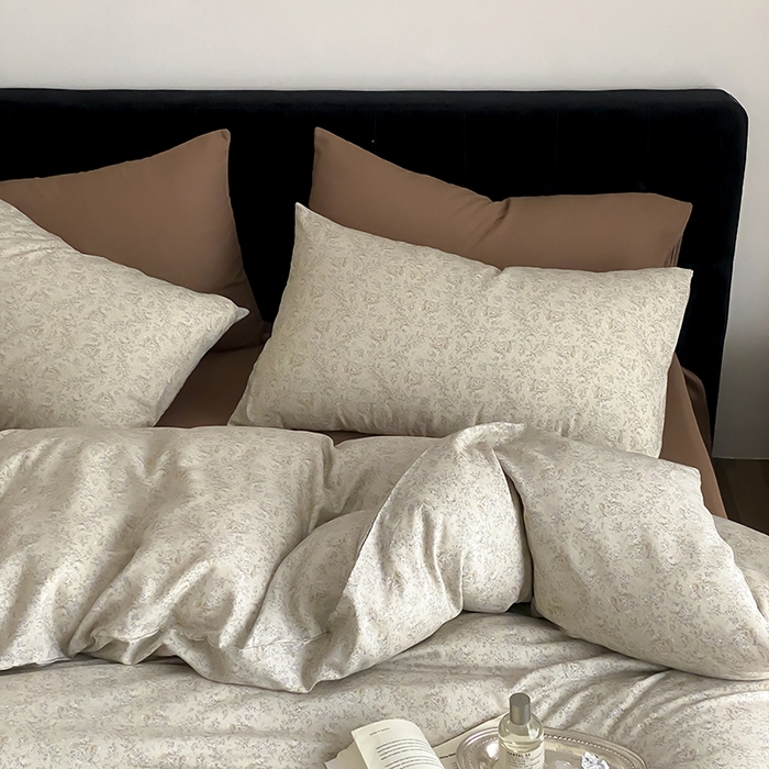 91家纺网 家纺一手货源 找家纺 时光里 2025新款双层纱复古风色系列单品与套件 芙伊-绿