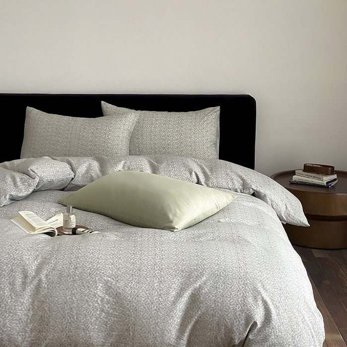 91家纺网 家纺一手货源 找家纺 时光里 2025新款双层纱复古风色系列单品与套件 惜花涧-绿