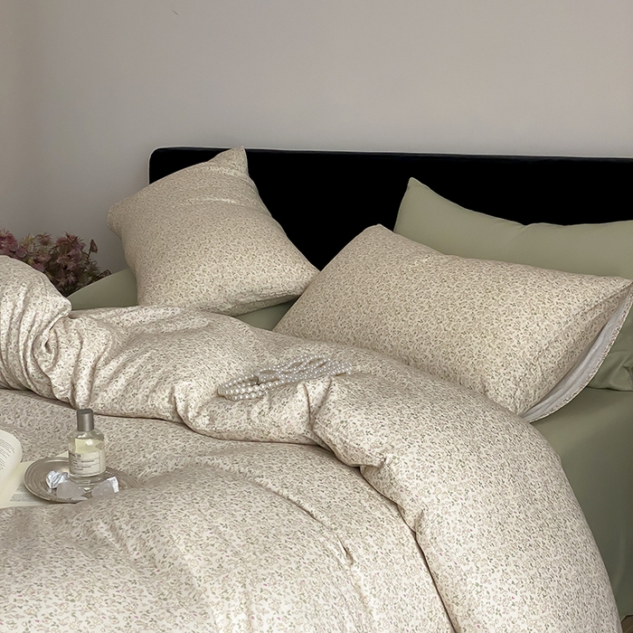 91家纺网 家纺一手货源 找家纺 时光里 2025新款双层纱复古风色系列单品与套件 黛西