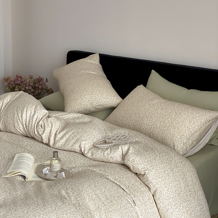 91家纺网 家纺一手货源 找家纺 时光里 2025新款双层纱复古风色系列单品与套件 黛西