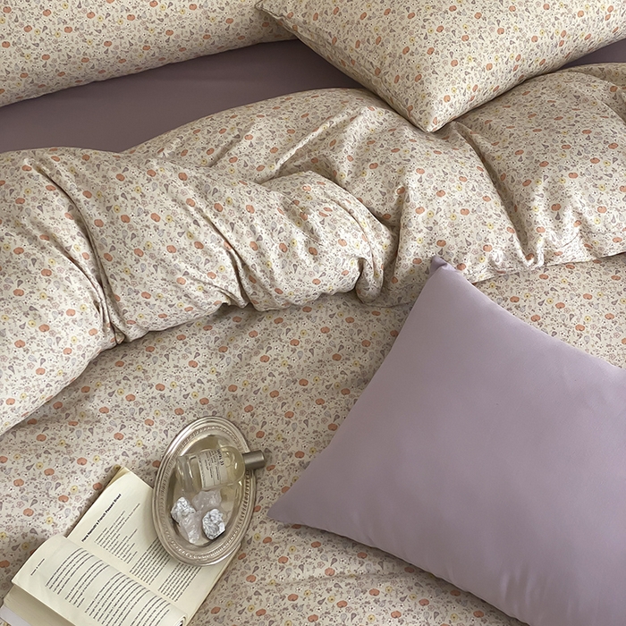 91家纺网 家纺一手货源 找家纺 时光里 2025新款双层纱复古风色系列单品与套件 秋韵